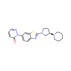 O=c1cccnn1-c1ccc2nc(N3CC[C@@H](N4CCCCC4)C3)sc2c1 ZINC000043208664