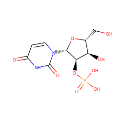 O=c1ccn([C@@H]2O[C@H](CO)[C@@H](O)[C@H]2OP(=O)(O)O)c(=O)[nH]1 ZINC000004095997