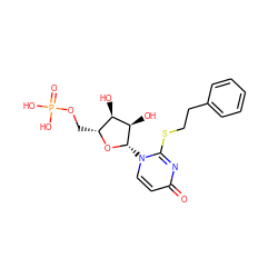 O=c1ccn([C@@H]2O[C@H](COP(=O)(O)O)[C@@H](O)[C@H]2O)c(SCCc2ccccc2)n1 ZINC000071318792