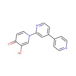 O=c1ccn(-c2cc(-c3ccncc3)ccn2)cc1O ZINC000653856873