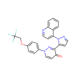 O=c1ccn(-c2ccc(OCC(F)(F)F)cc2)nc1-c1ccnn1-c1ccnc2ccccc12 ZINC000068208955