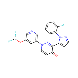 O=c1ccn(-c2cncc(OC(F)F)c2)nc1-c1ccnn1-c1ccccc1F ZINC000068245698