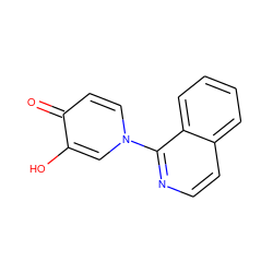 O=c1ccn(-c2nccc3ccccc23)cc1O ZINC000653854373