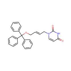 O=c1ccn(C/C=C/COC(c2ccccc2)(c2ccccc2)c2ccccc2)c(=O)[nH]1 ZINC000035827254