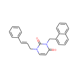 O=c1ccn(C/C=C/c2ccccc2)c(=O)n1Cc1cccc2ccccc12 ZINC000095586011