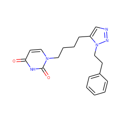 O=c1ccn(CCCCc2cnnn2CCc2ccccc2)c(=O)[nH]1 ZINC000095552028