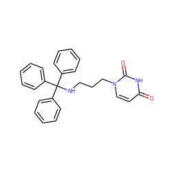 O=c1ccn(CCCNC(c2ccccc2)(c2ccccc2)c2ccccc2)c(=O)[nH]1 ZINC000035878963