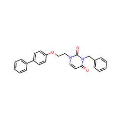 O=c1ccn(CCOc2ccc(-c3ccccc3)cc2)c(=O)n1Cc1ccccc1 ZINC000095586964