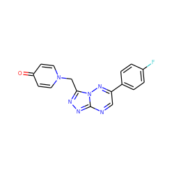 O=c1ccn(Cc2nnc3ncc(-c4ccc(F)cc4)nn23)cc1 ZINC000095556356