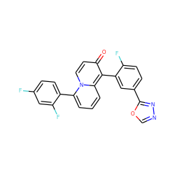 O=c1ccn2c(-c3ccc(F)cc3F)cccc2c1-c1cc(-c2nnco2)ccc1F ZINC000034984174