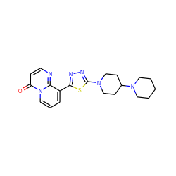 O=c1ccnc2c(-c3nnc(N4CCC(N5CCCCC5)CC4)s3)cccn12 ZINC000084757213