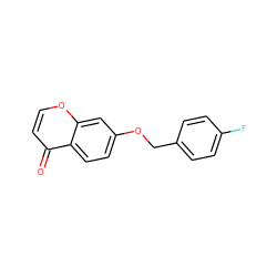 O=c1ccoc2cc(OCc3ccc(F)cc3)ccc12 ZINC000089469845