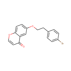 O=c1ccoc2ccc(OCCc3ccc(Br)cc3)cc12 ZINC000073196993