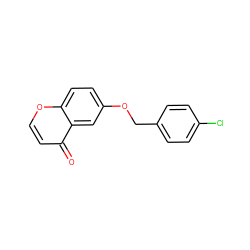 O=c1ccoc2ccc(OCc3ccc(Cl)cc3)cc12 ZINC000082152938