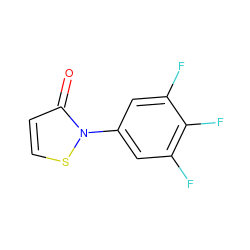 O=c1ccsn1-c1cc(F)c(F)c(F)c1 ZINC000040422797