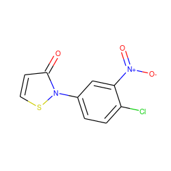 O=c1ccsn1-c1ccc(Cl)c([N+](=O)[O-])c1 ZINC000072171758