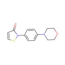 O=c1ccsn1-c1ccc(N2CCOCC2)cc1 ZINC000040952389