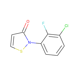 O=c1ccsn1-c1cccc(Cl)c1F ZINC000012367068