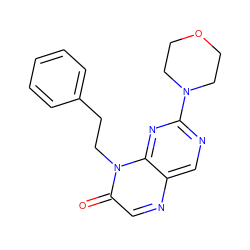 O=c1cnc2cnc(N3CCOCC3)nc2n1CCc1ccccc1 ZINC000004238914