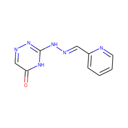 O=c1cnnc(N/N=C/c2ccccn2)[nH]1 ZINC000018024777