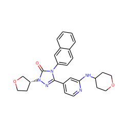 O=c1n([C@@H]2CCOC2)nc(-c2ccnc(NC3CCOCC3)c2)n1-c1ccc2ccccc2c1 ZINC000066252528