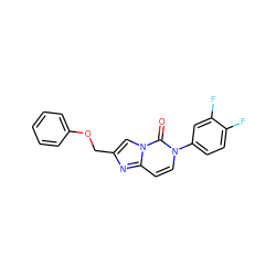 O=c1n(-c2ccc(F)c(F)c2)ccc2nc(COc3ccccc3)cn12 ZINC000204294400