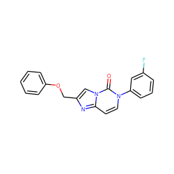 O=c1n(-c2cccc(F)c2)ccc2nc(COc3ccccc3)cn12 ZINC000204321065