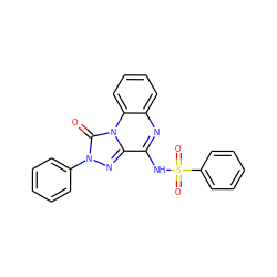 O=c1n(-c2ccccc2)nc2c(NS(=O)(=O)c3ccccc3)nc3ccccc3n12 ZINC000040943118