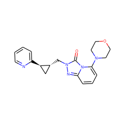 O=c1n(C[C@@H]2C[C@H]2c2ccccn2)nc2cccc(N3CCOCC3)n12 ZINC000148083791