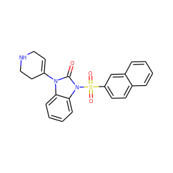 O=c1n(C2=CCNCC2)c2ccccc2n1S(=O)(=O)c1ccc2ccccc2c1 ZINC000006745338