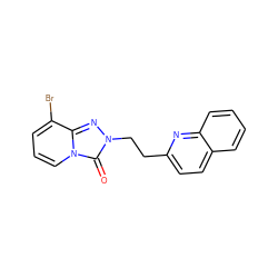 O=c1n(CCc2ccc3ccccc3n2)nc2c(Br)cccn12 ZINC000147670402