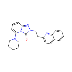 O=c1n(CCc2ccc3ccccc3n2)nc2cccc(N3CCCCC3)n12 ZINC000147208015