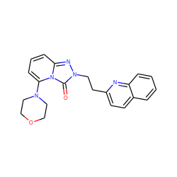 O=c1n(CCc2ccc3ccccc3n2)nc2cccc(N3CCOCC3)n12 ZINC000147813211