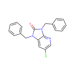 O=c1n(Cc2ccccc2)c2cc(Cl)cnc2n1Cc1ccccc1 ZINC000000349723