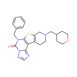 O=c1n(Cc2ccccc2)c2sc3c(c2c2ncnn12)CCN(CC1CCOCC1)C3 ZINC001772656106