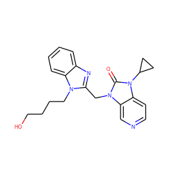 O=c1n(Cc2nc3ccccc3n2CCCCO)c2cnccc2n1C1CC1 ZINC000028820871