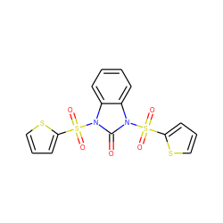 O=c1n(S(=O)(=O)c2cccs2)c2ccccc2n1S(=O)(=O)c1cccs1 ZINC000002503747