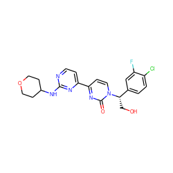 O=c1nc(-c2ccnc(NC3CCOCC3)n2)ccn1[C@@H](CO)c1ccc(Cl)c(F)c1 ZINC000169701510