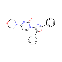 O=c1nc(N2CCOCC2)ccn1-c1nc(-c2ccccc2)oc1-c1ccccc1 ZINC000000625288