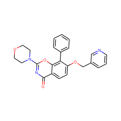 O=c1nc(N2CCOCC2)oc2c(-c3ccccc3)c(OCc3cccnc3)ccc12 ZINC001772632745