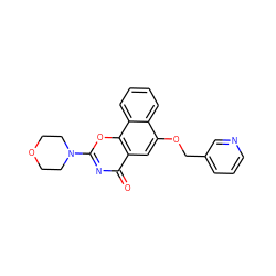 O=c1nc(N2CCOCC2)oc2c1cc(OCc1cccnc1)c1ccccc12 ZINC000072170926