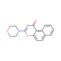 O=c1nc(N2CCOCC2)oc2ccc3ccccc3c12 ZINC000072176746