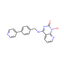 O=c1nc(NCc2ccc(-c3ccncc3)cc2)c2cccnc2n1O ZINC000117810371