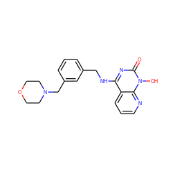 O=c1nc(NCc2cccc(CN3CCOCC3)c2)c2cccnc2n1O ZINC000169350749