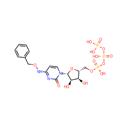 O=c1nc(NOCc2ccccc2)ccn1[C@@H]1O[C@H](CO[P@@](=O)(O)O[P@@](=O)(O)OP(=O)(O)O)[C@@H](O)[C@H]1O ZINC000071282457
