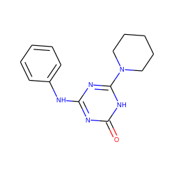 O=c1nc(Nc2ccccc2)nc(N2CCCCC2)[nH]1 ZINC000008581458