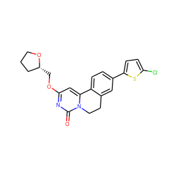 O=c1nc(OC[C@@H]2CCCO2)cc2n1CCc1cc(-c3ccc(Cl)s3)ccc1-2 ZINC000209711220