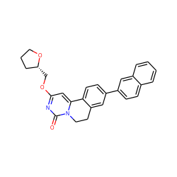 O=c1nc(OC[C@@H]2CCCO2)cc2n1CCc1cc(-c3ccc4ccccc4c3)ccc1-2 ZINC000209710995