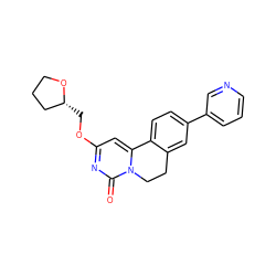 O=c1nc(OC[C@@H]2CCCO2)cc2n1CCc1cc(-c3cccnc3)ccc1-2 ZINC000209698553