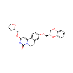 O=c1nc(OC[C@@H]2CCCO2)cc2n1CCc1cc(OC[C@H]3COc4ccccc4O3)ccc1-2 ZINC000209710103